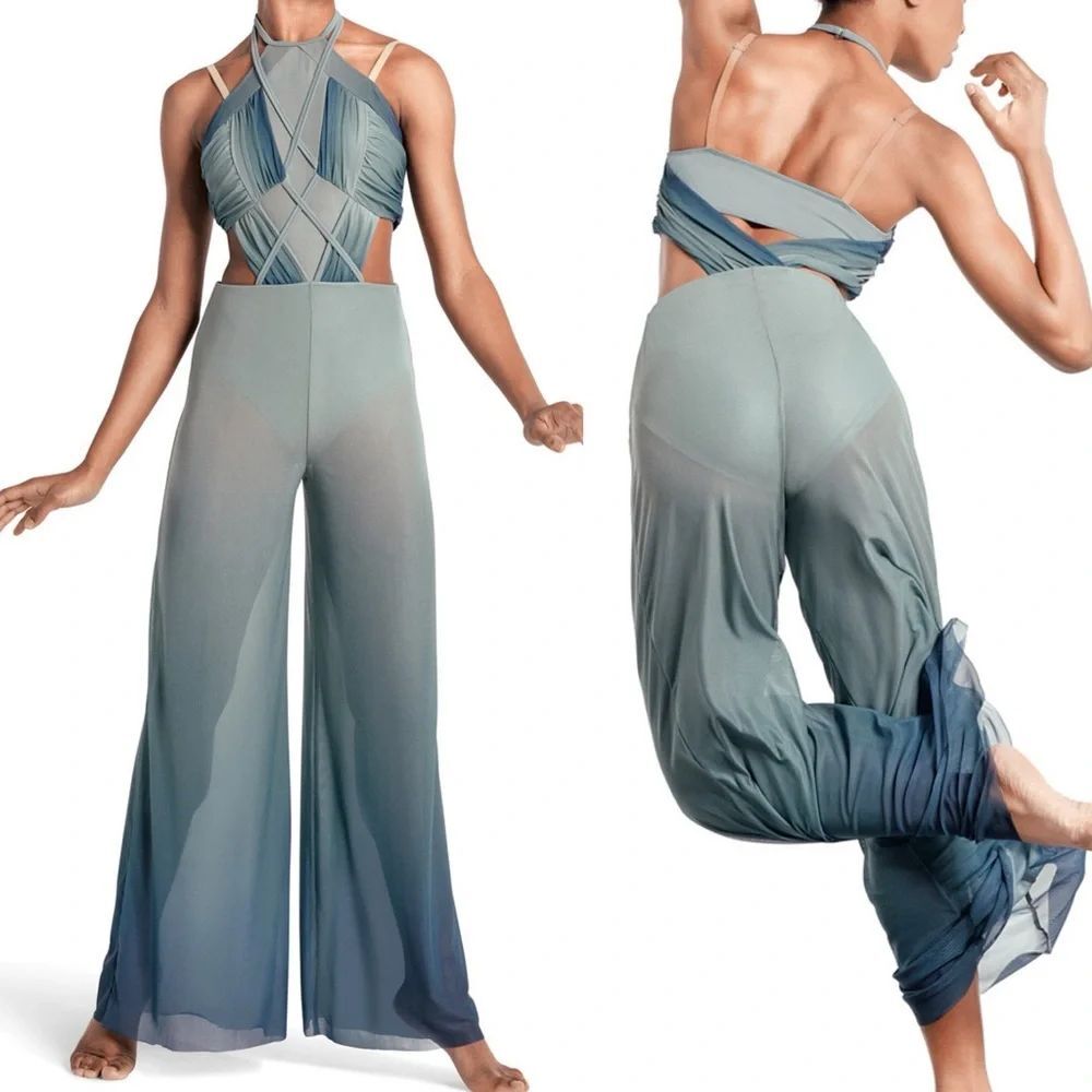 Revolution 10th House Dance Costume FREEFALL blue contemporary TH23099 LA adult